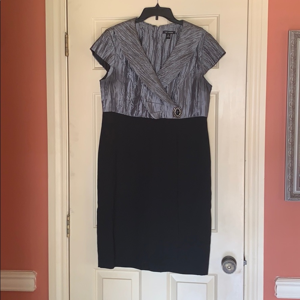 Sliver and Black Le Bos Dress